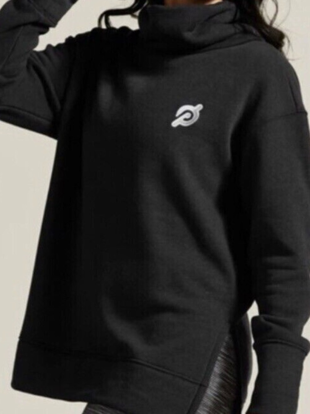 Peloton Black Funnel Neck Sweatshirt